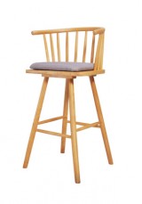 Abiah Solid Wood Bar Stool SH65 *Last Set of 4*